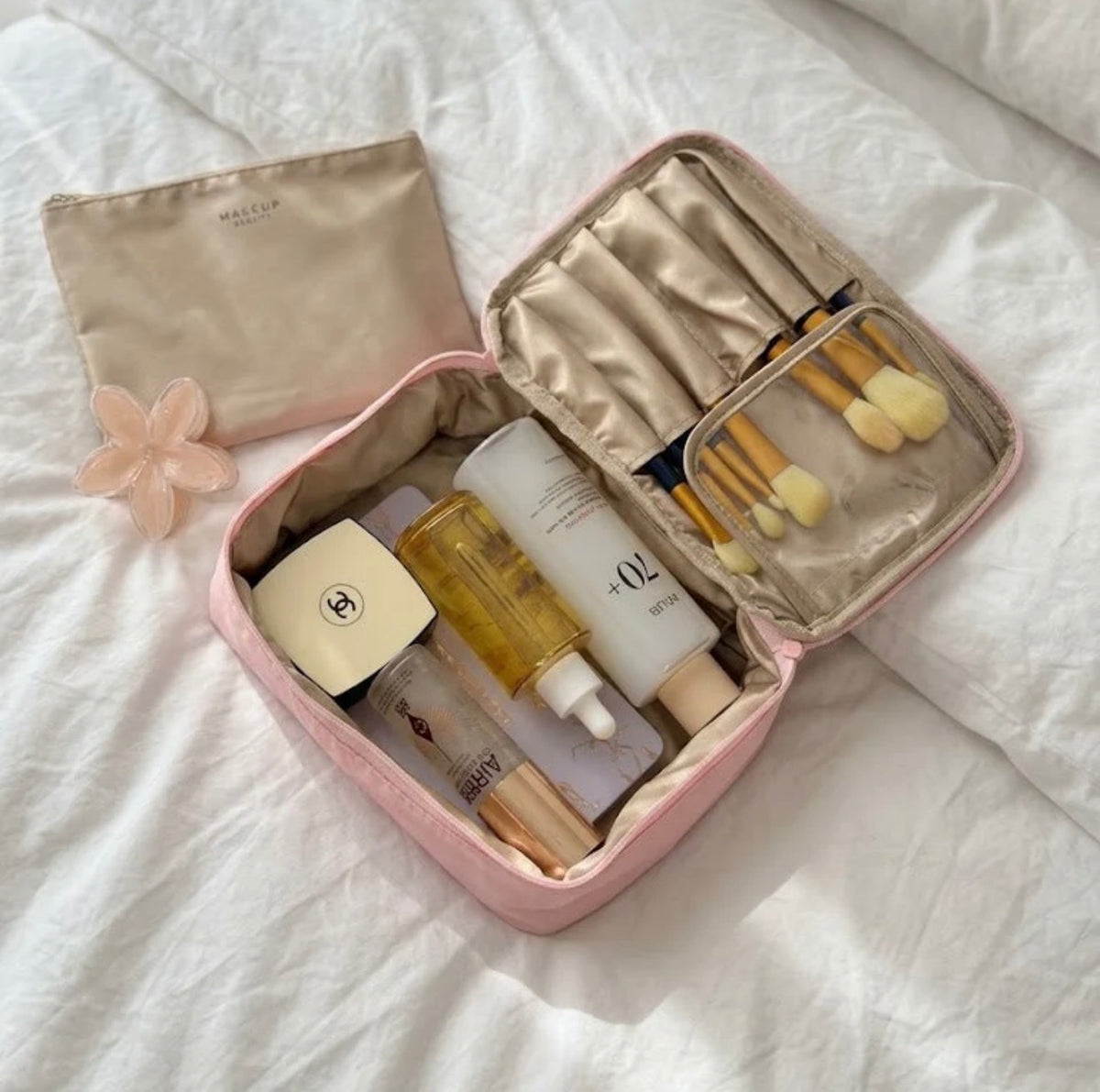 Trousse de Maquillage & pinceaux– Multi-Compartiments
