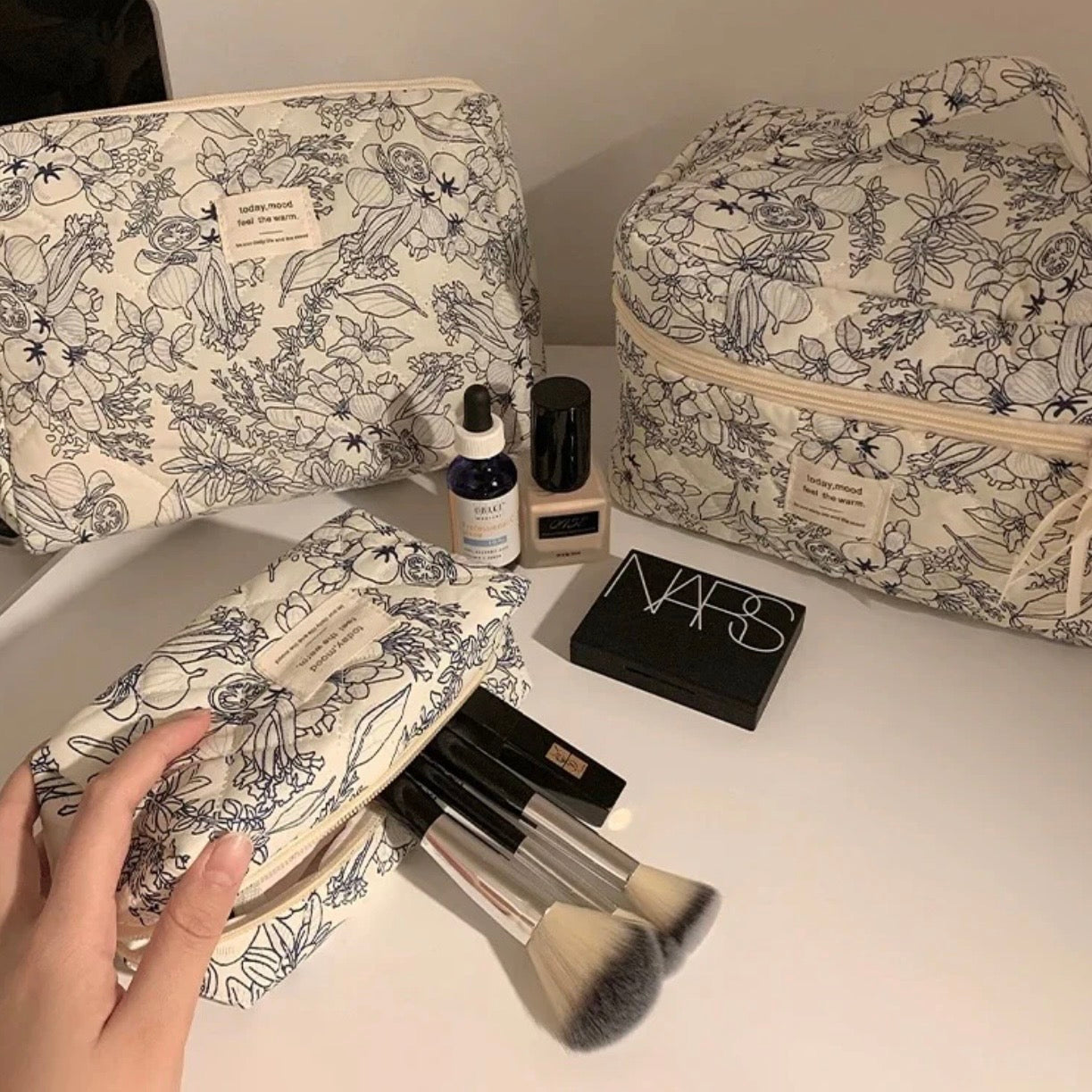 Set de 3 trousses de toilette & maquillage