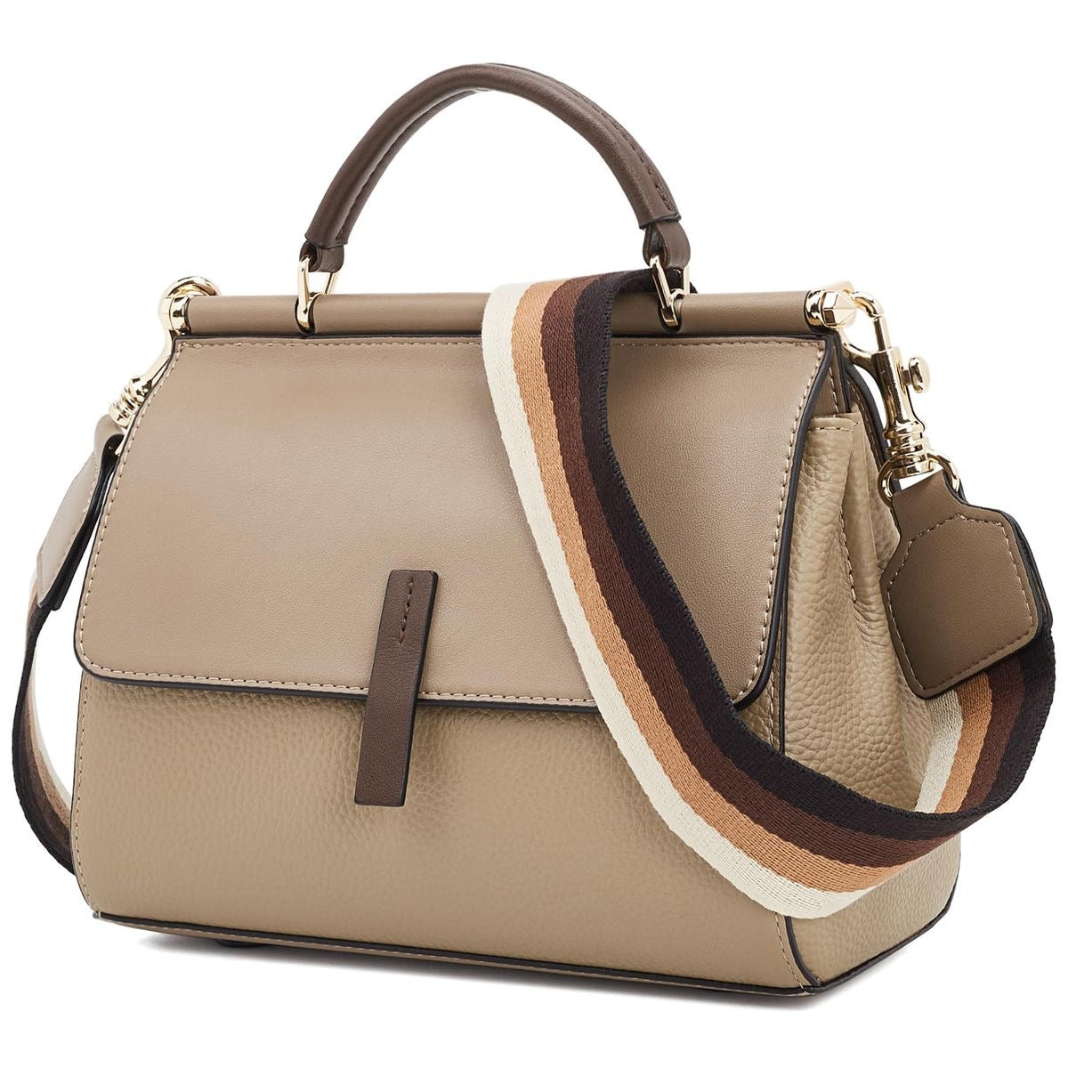 Sac à Double Bandoulière grège
