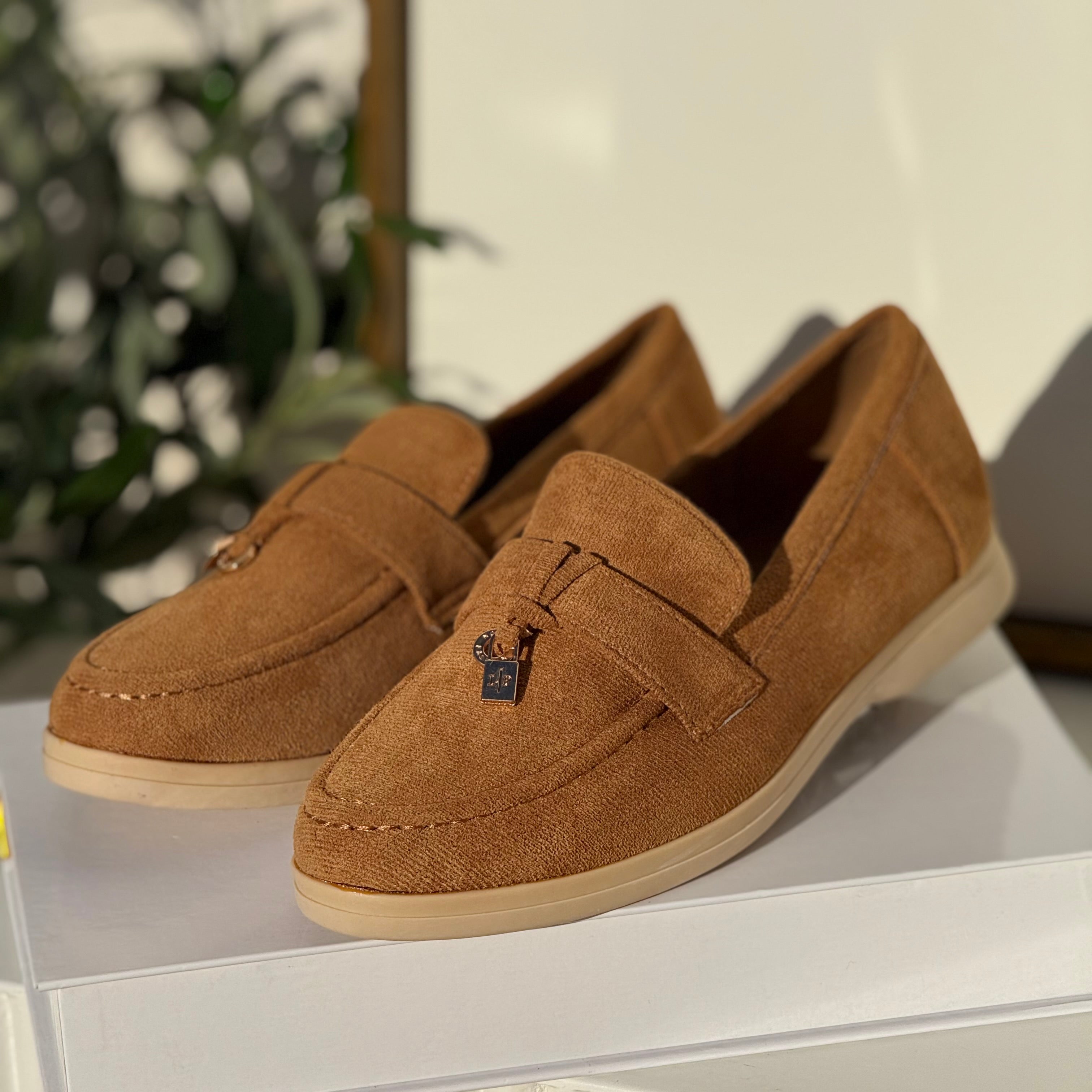 Mocassins velours  Caramel