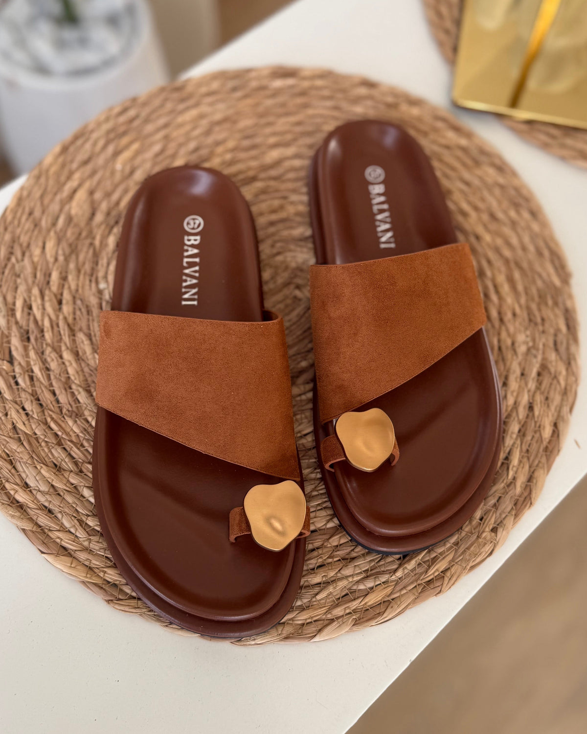 Mules daim Camel