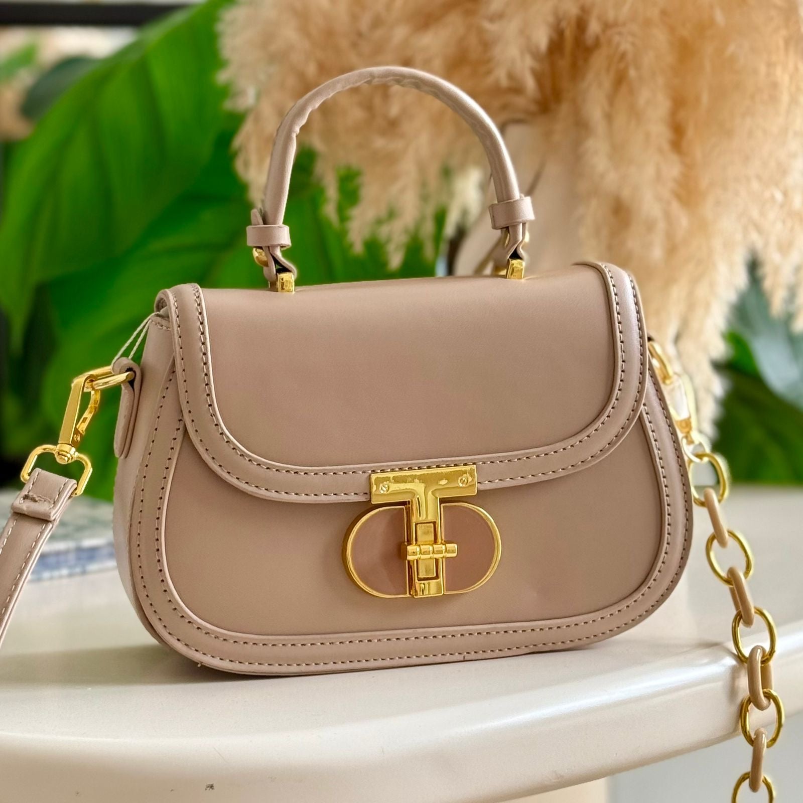 Sac à bandoulière beige