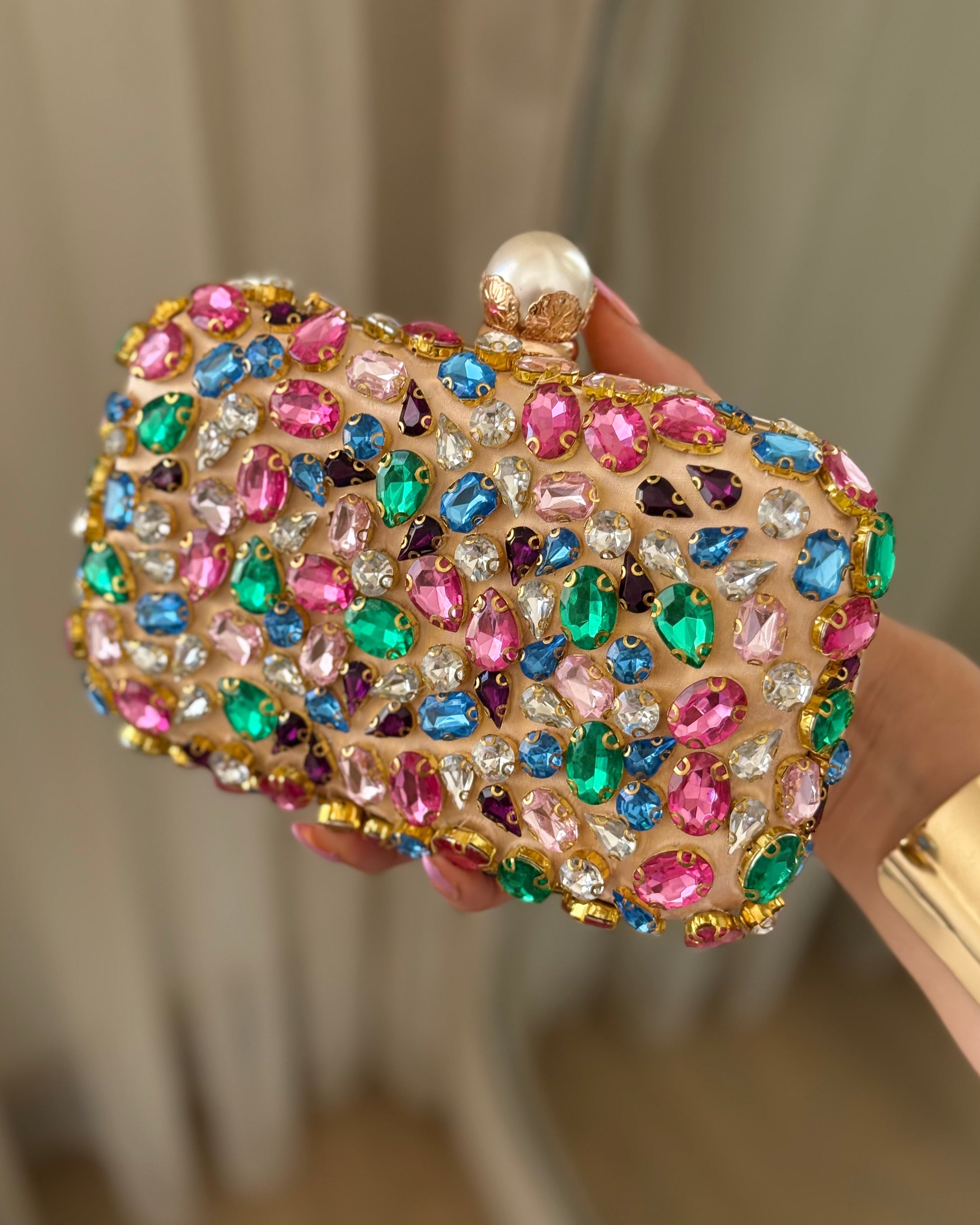 Pochette Soirée Bling Bling coloré