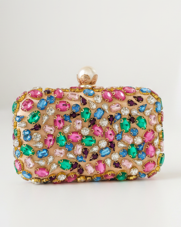 Pochette Soirée Bling Bling coloré