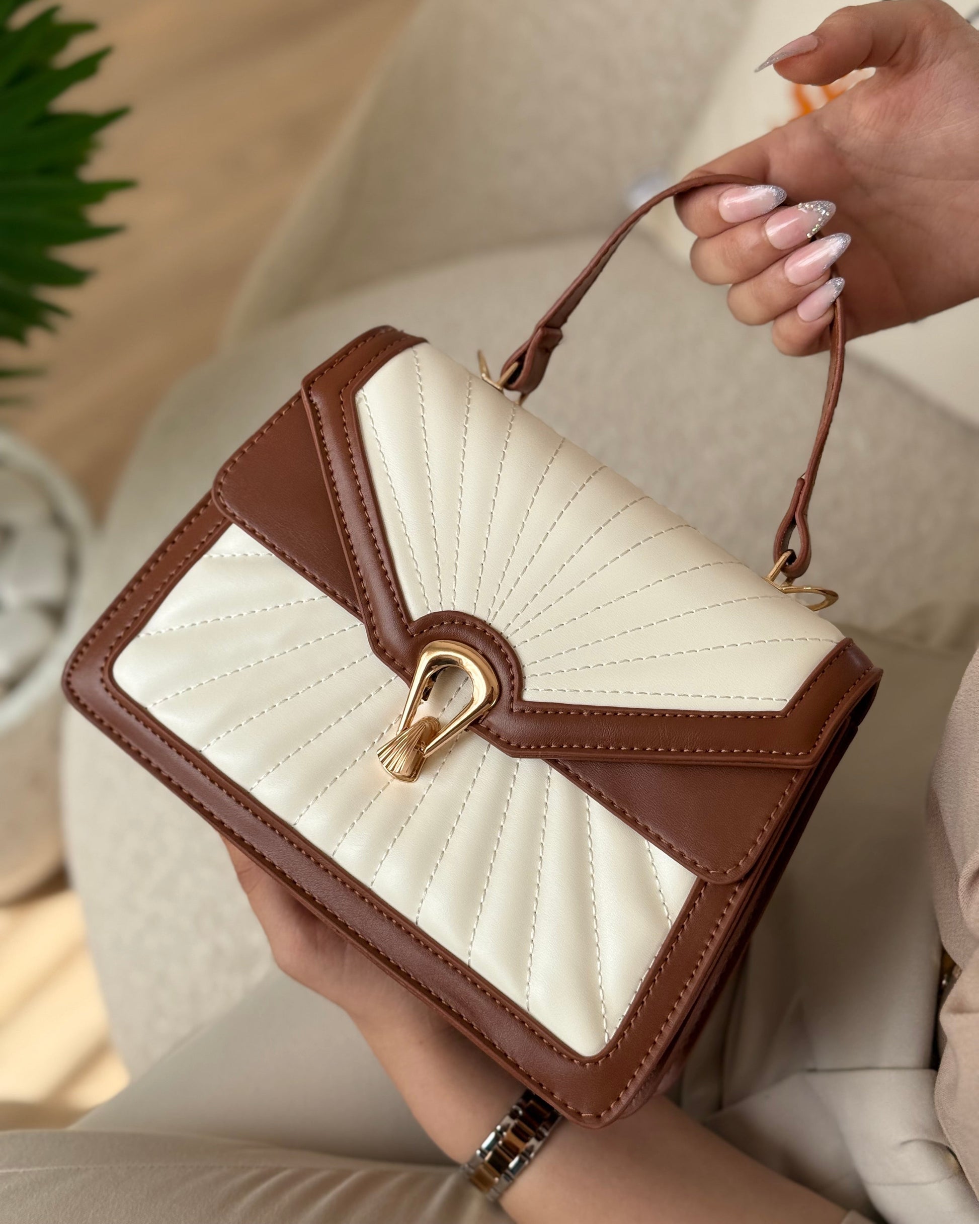 SUN Bag Brown & White - hkstore