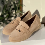 Mocassins velours Beige