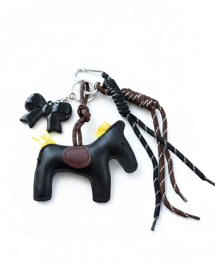 Porte clé cheval 2 noir