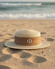 Chapeau avec Ruban beige