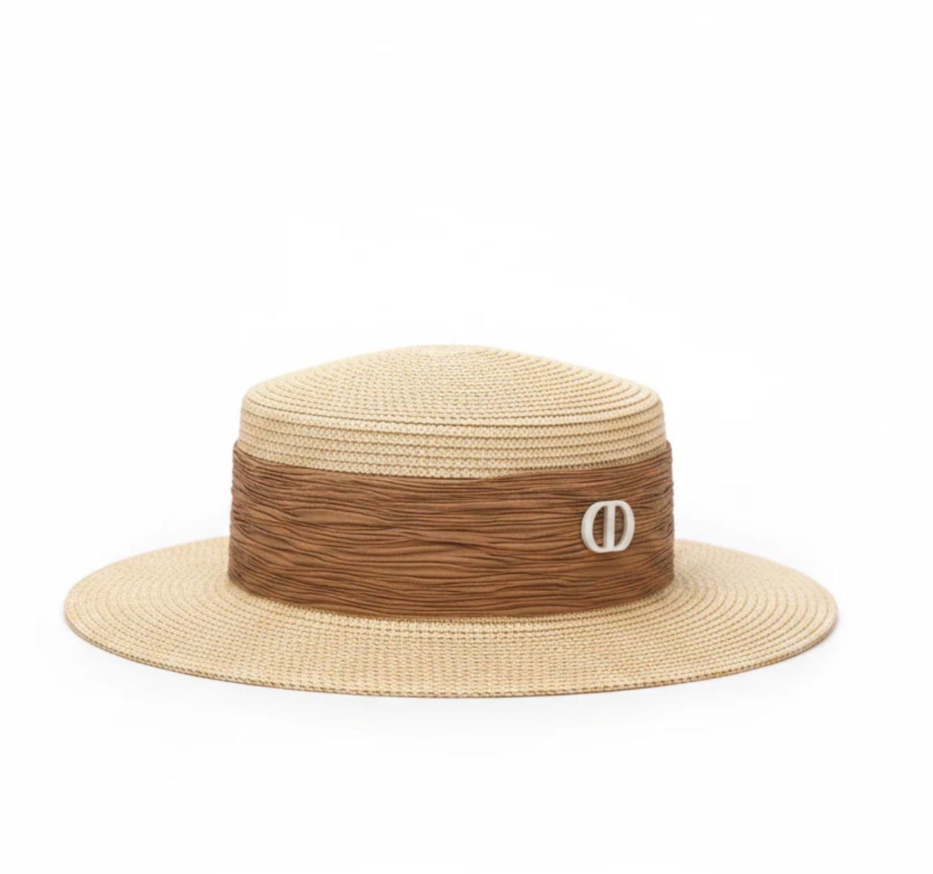 Chapeau avec Ruban beige