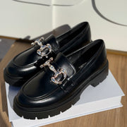Mocassins strass Noir - hkstore