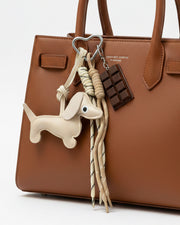 Porte clé chien blanc