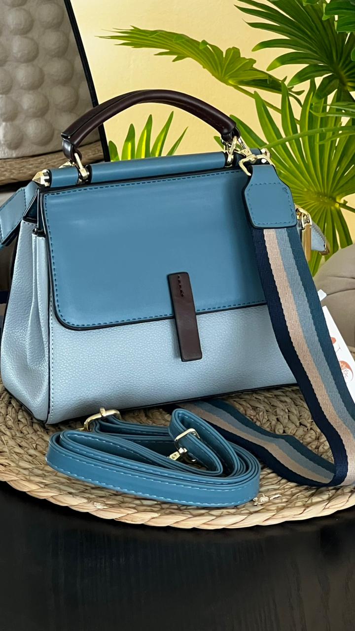 Sac à Double Bandoulière bleu