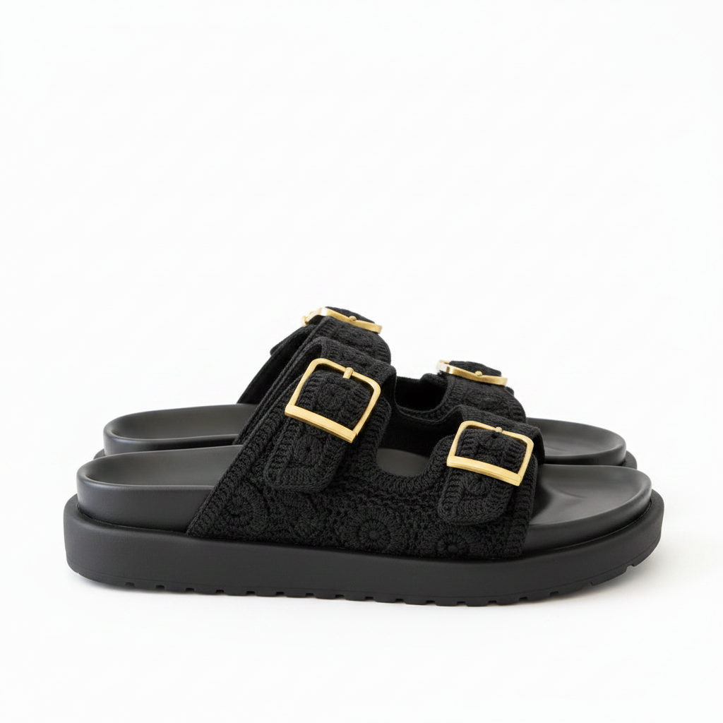 Mules crochet Noir