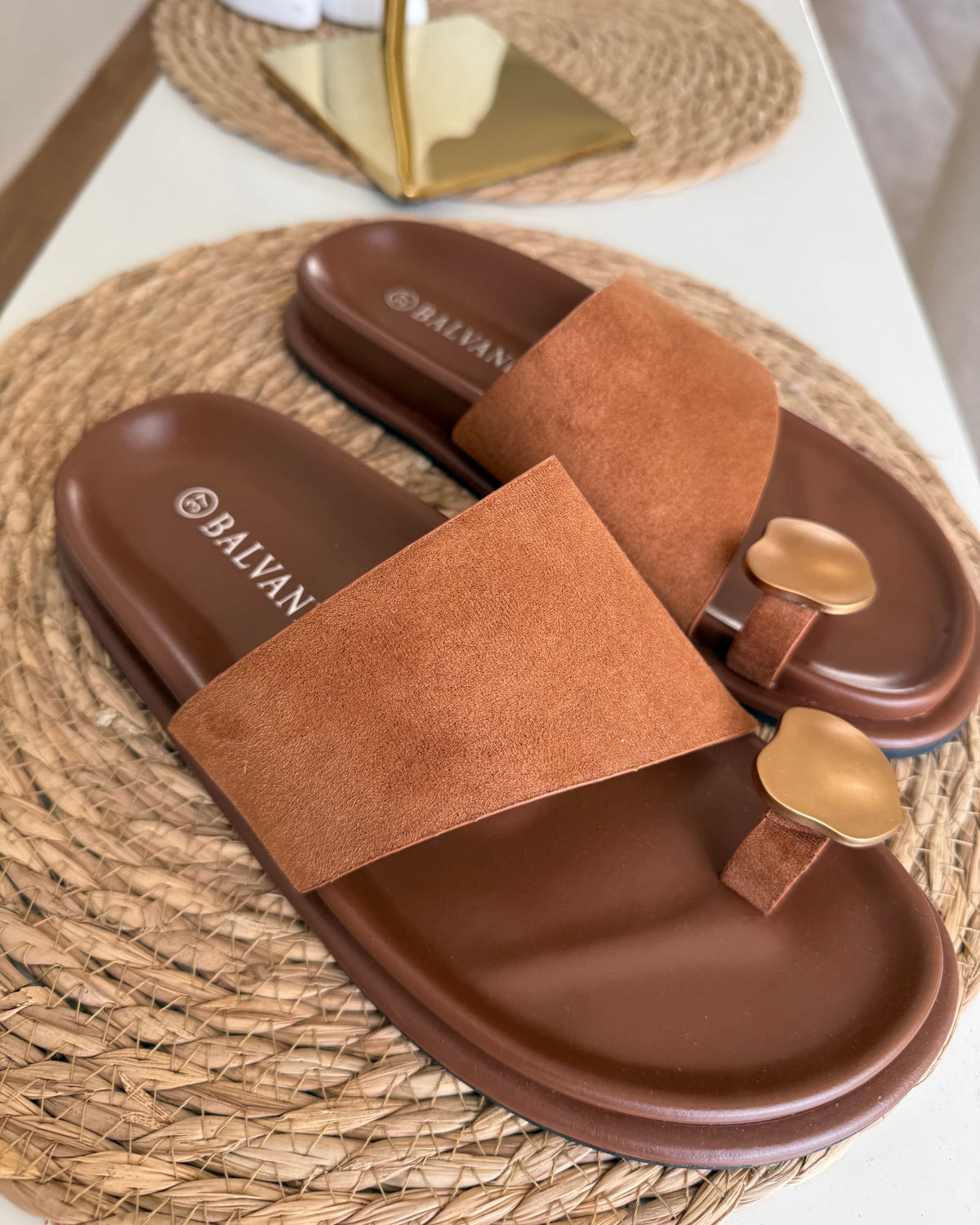 Mules daim Camel