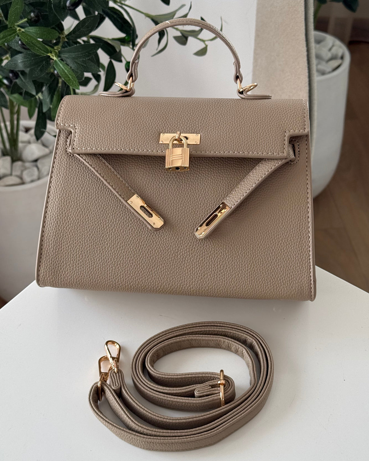 Sac Le Cadenas d'Or grège