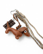Porte clé chien Camel