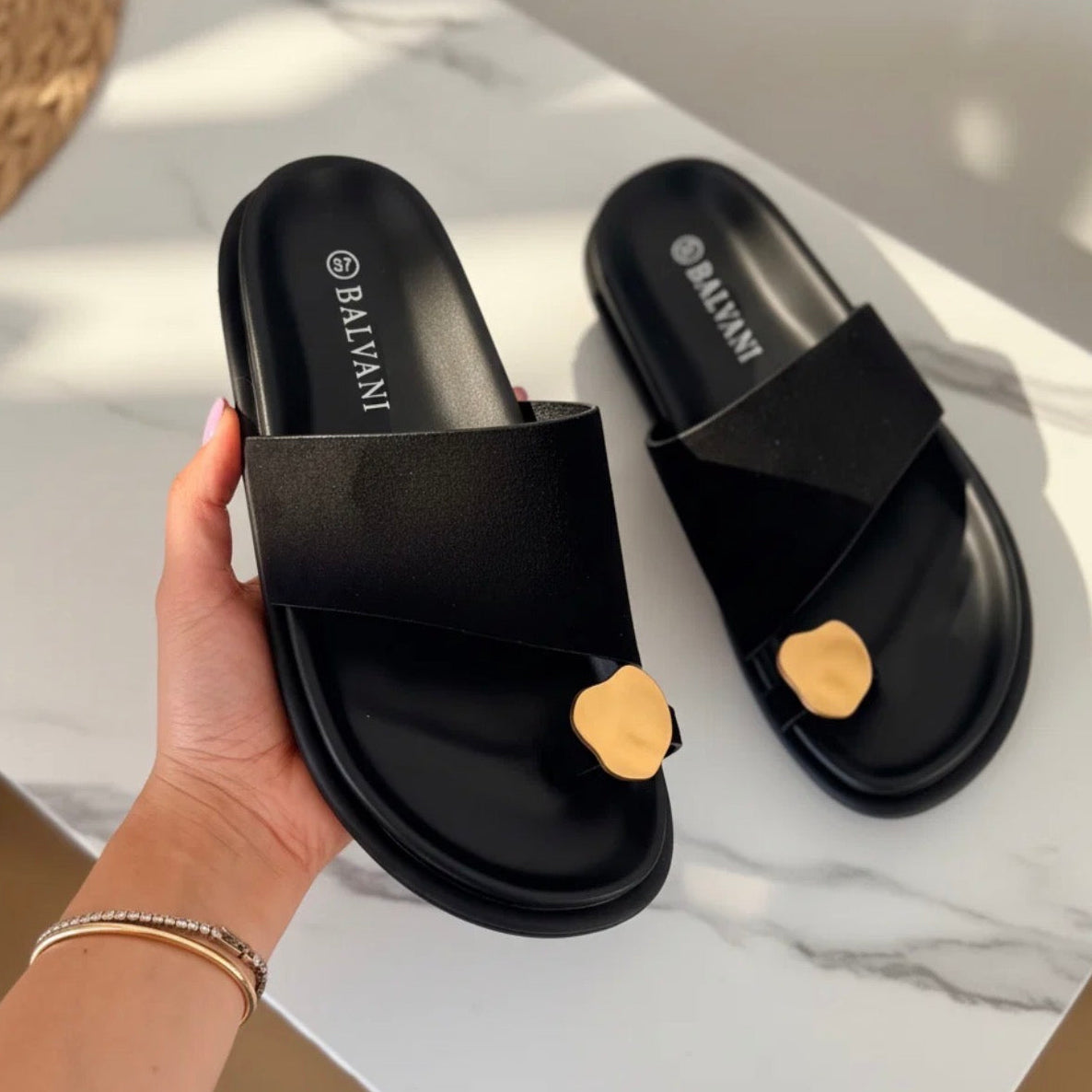 Mules daim Noir