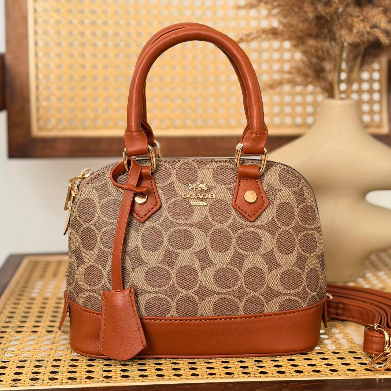 Sac Satchel Prestige Marron