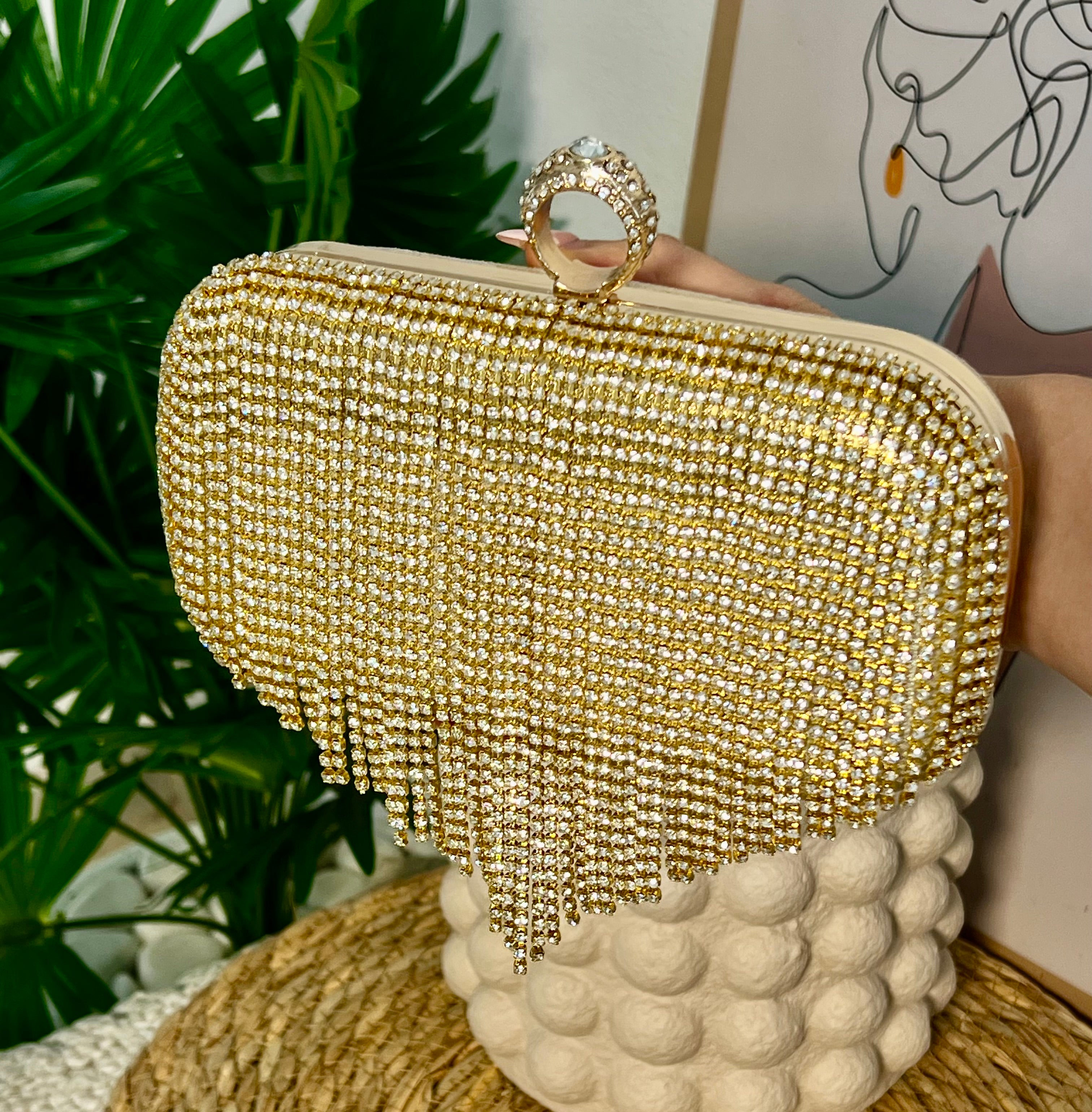 Pochette Soirée Gold Bling