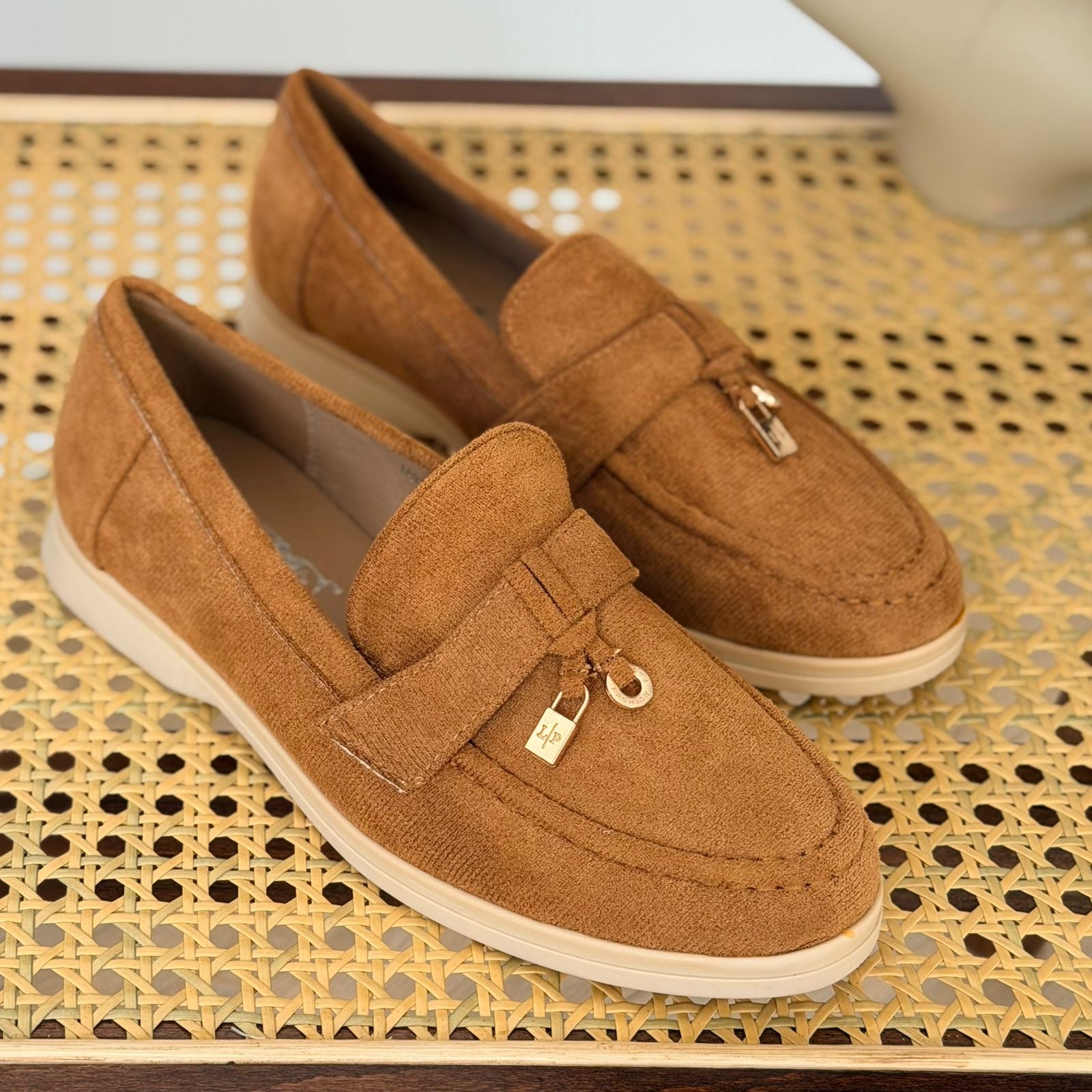 Mocassins velours  Caramel