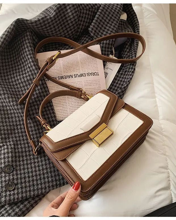 Sac vintage marron et blanc - hkstore