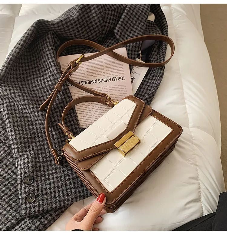 Sac vintage marron et blanc - hkstore