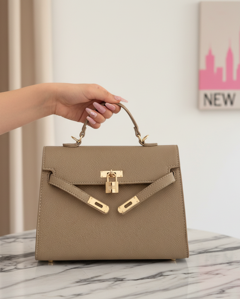 Sac Le Cadenas d'Or grège - hkstore