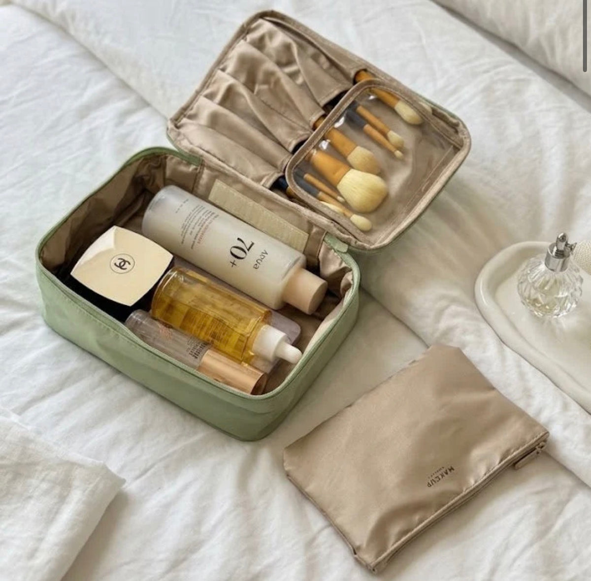 Trousse de Maquillage & pinceaux– Multi-Compartiments