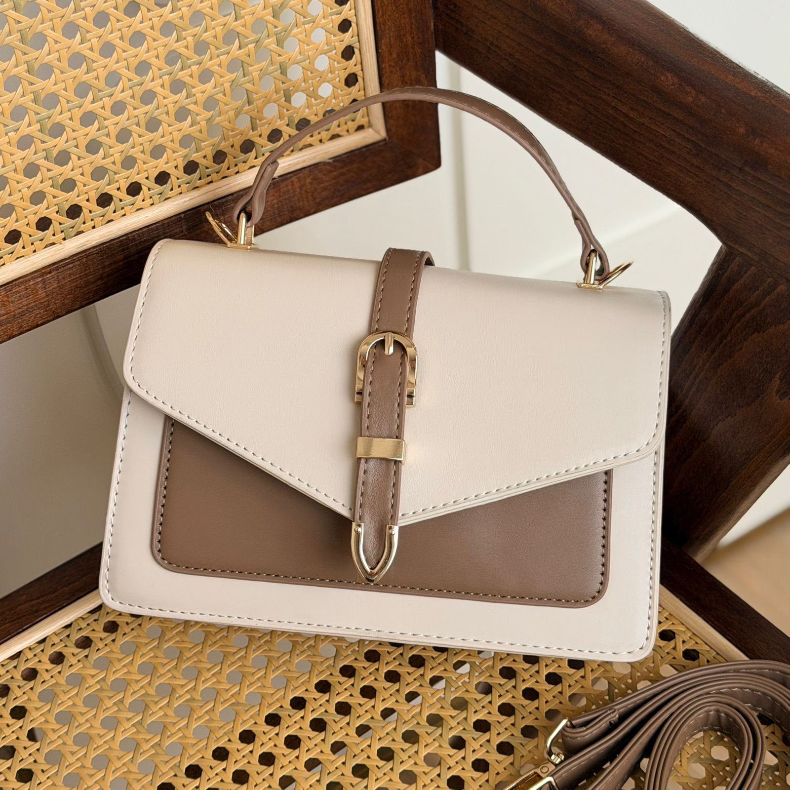 Sac Old Money grège & White