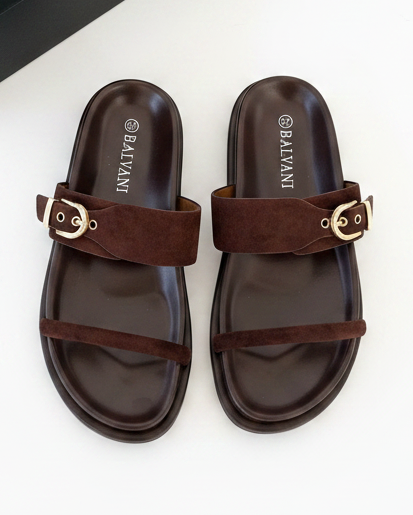 Mules asiatique Marron