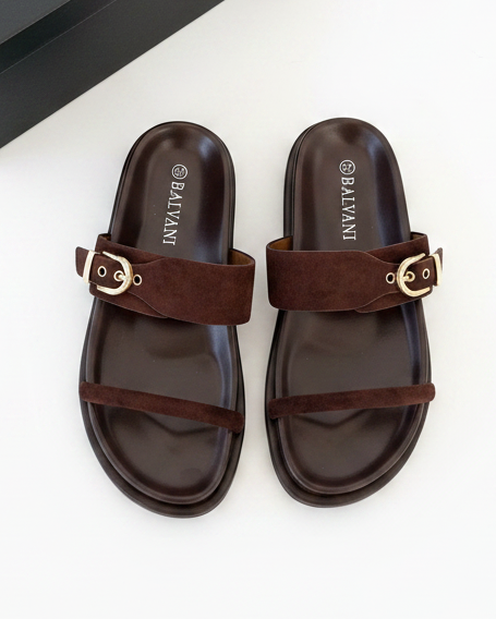Mules asiatique Marron