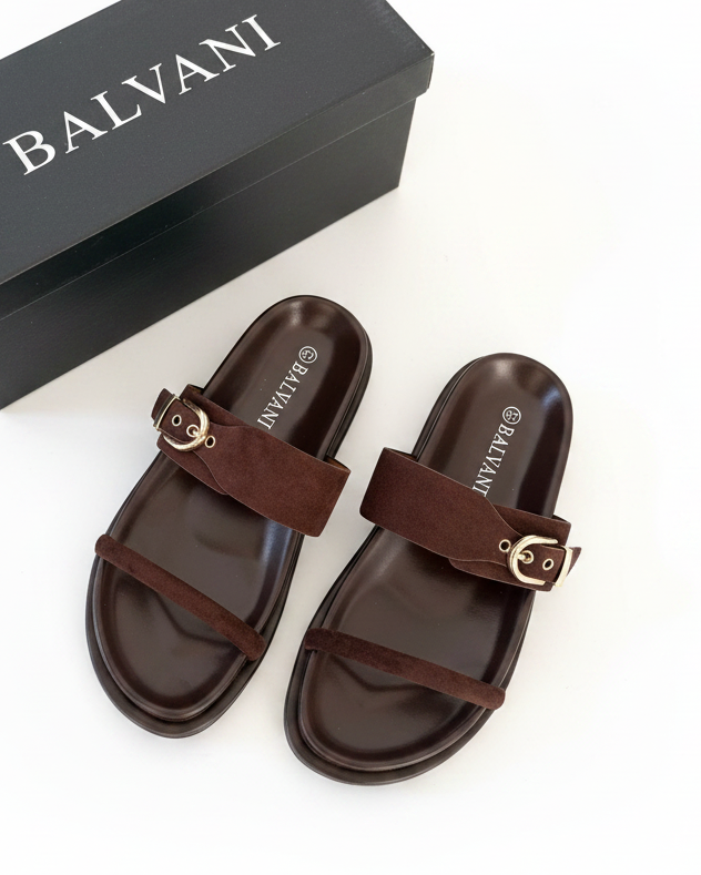 Mules asiatique Marron