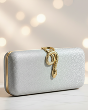 Pochette Soirée Snake Silver - hkstore