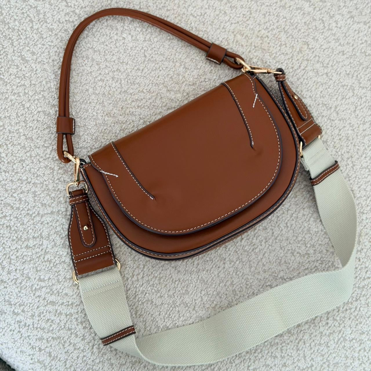 Sac à main le Demi-lune camel