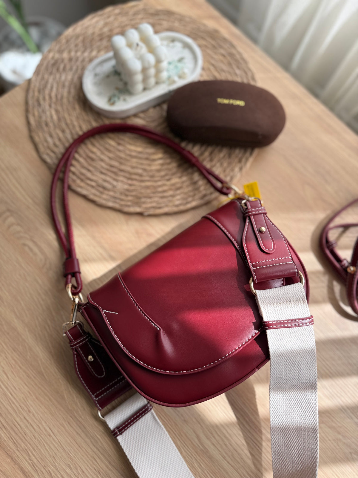 Sac à main Le Luna burgundy