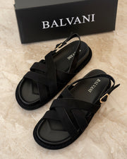 Sandales Daim Noir