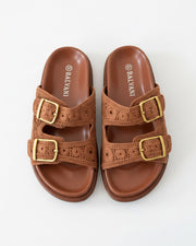 Mules crochet marron