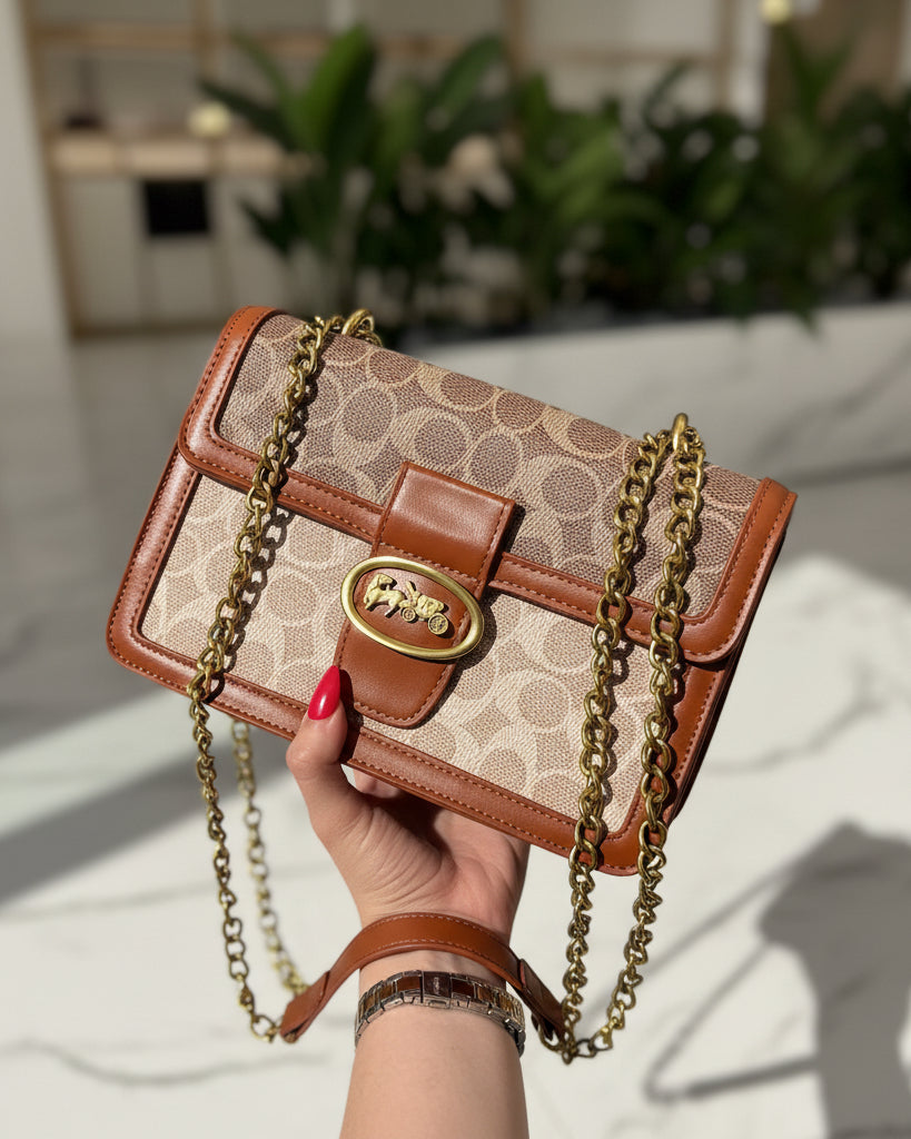 Sac Aura Dorée marron - hkstore