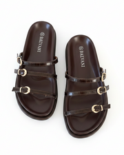 mules croco marron