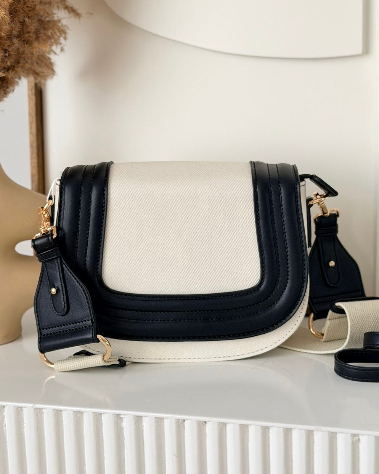 Sac L’iconique selle Noir & blanc