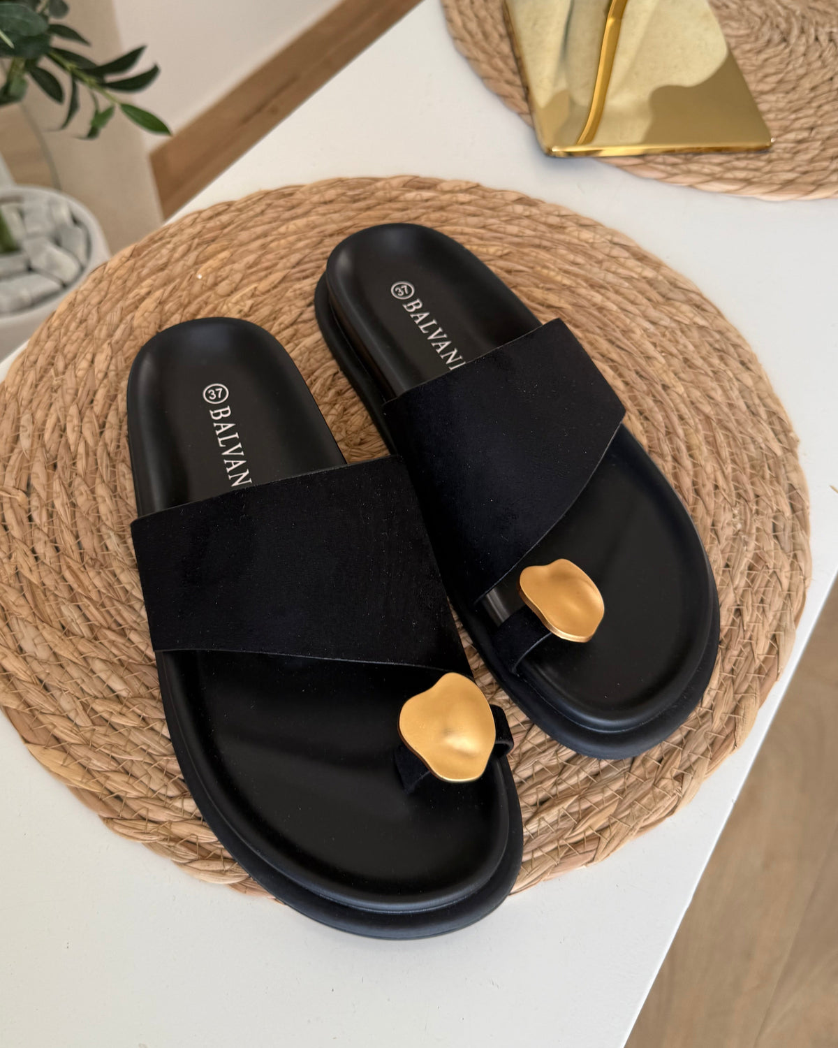 Mules daim Noir