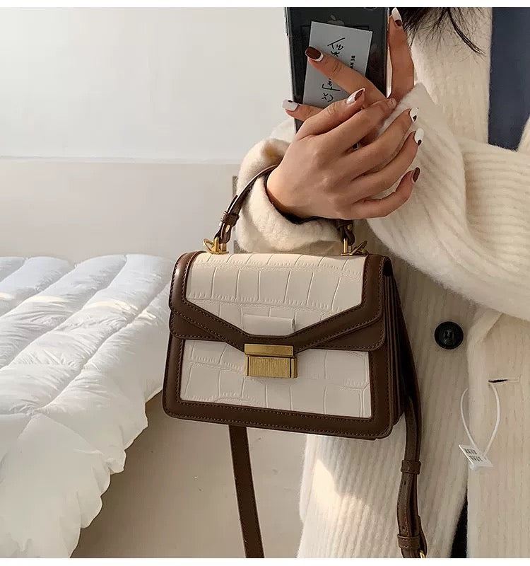 Sac vintage marron et blanc - hkstore