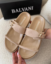 Mules asiatique Beige