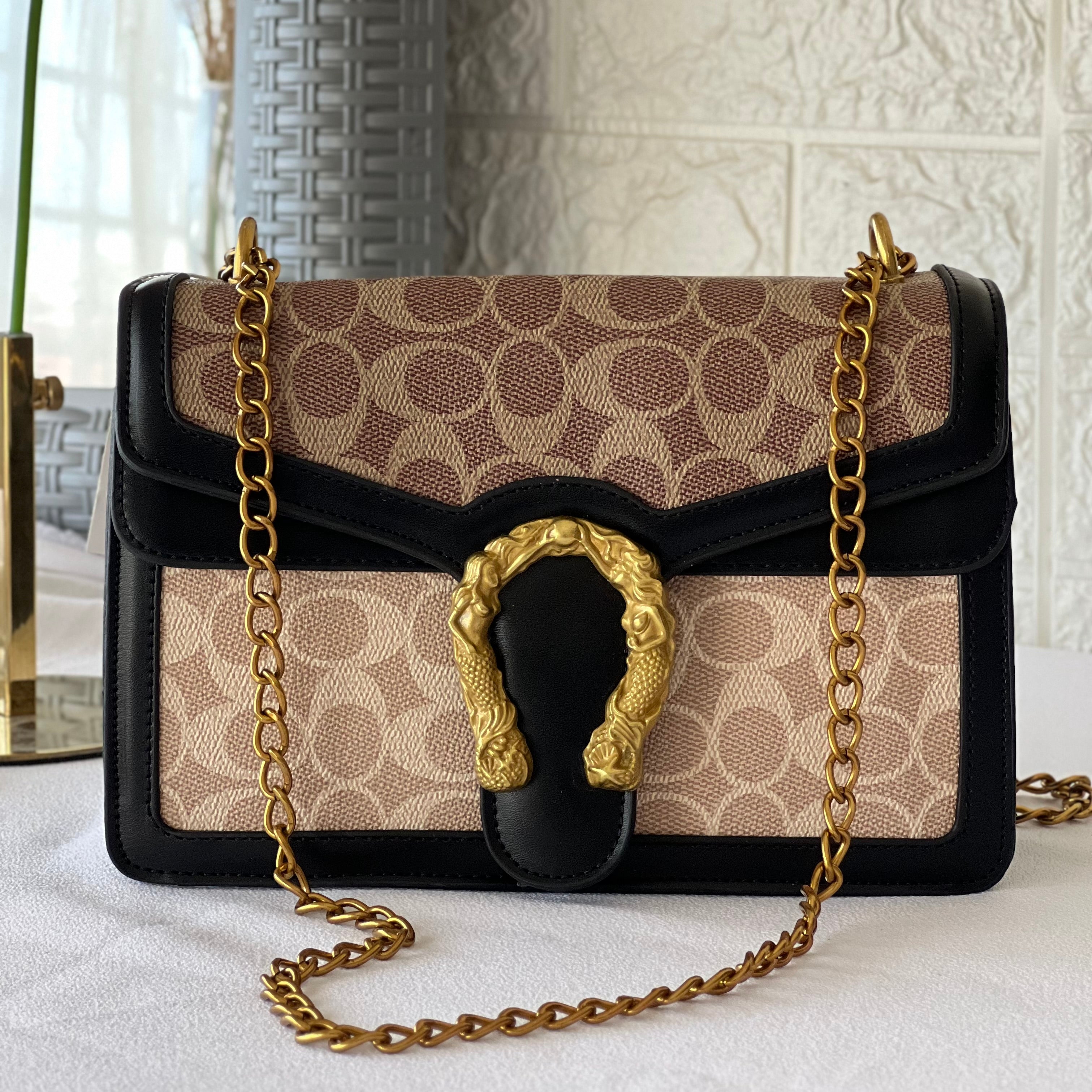 Sac Bandoulière signature Noir