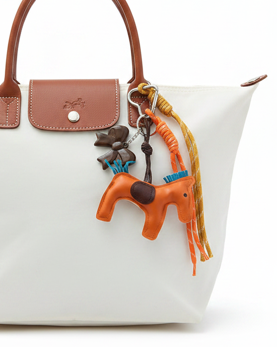 Porte clé cheval 2 orange