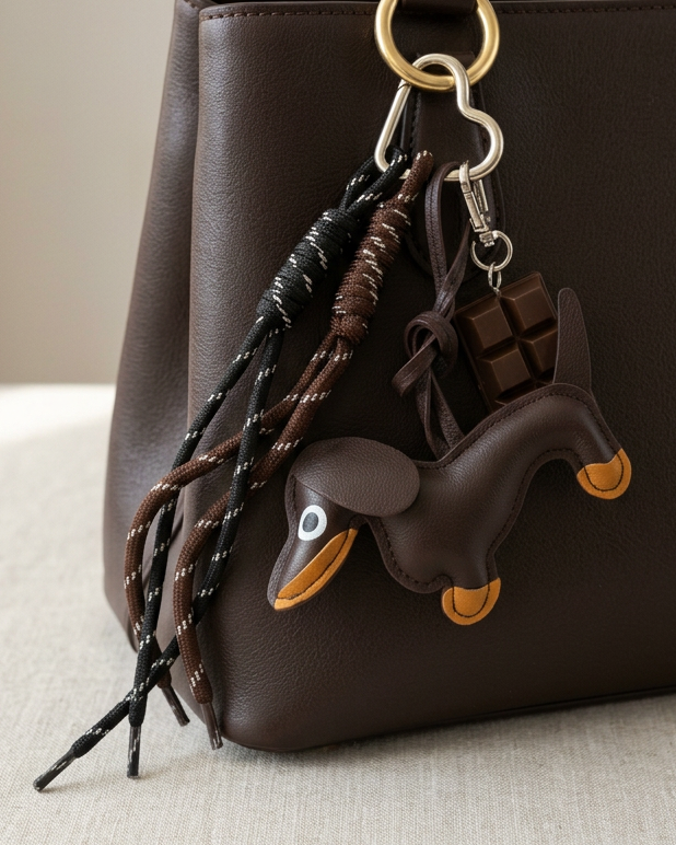Porte clé chien marron - hkstore