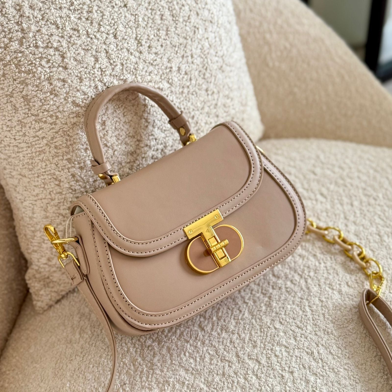 Sac à bandoulière beige