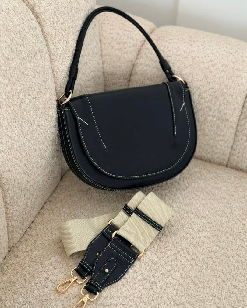 Sac à main le Demi-lune Noir