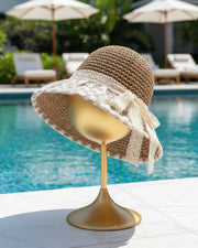 Chapeau dentelle fleurale