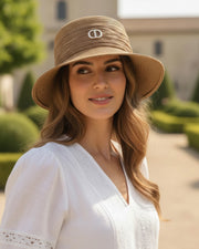 Chapeau avec Ruban beige